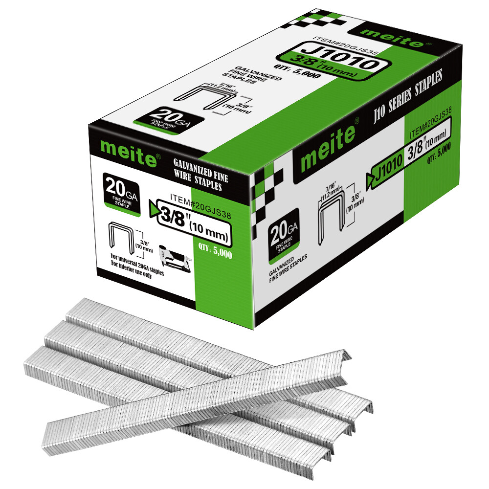 Meite 20 Gauge 7/16″ Crown From 1/4″ to 7/8″ Length Galvanized Upholstery Staple