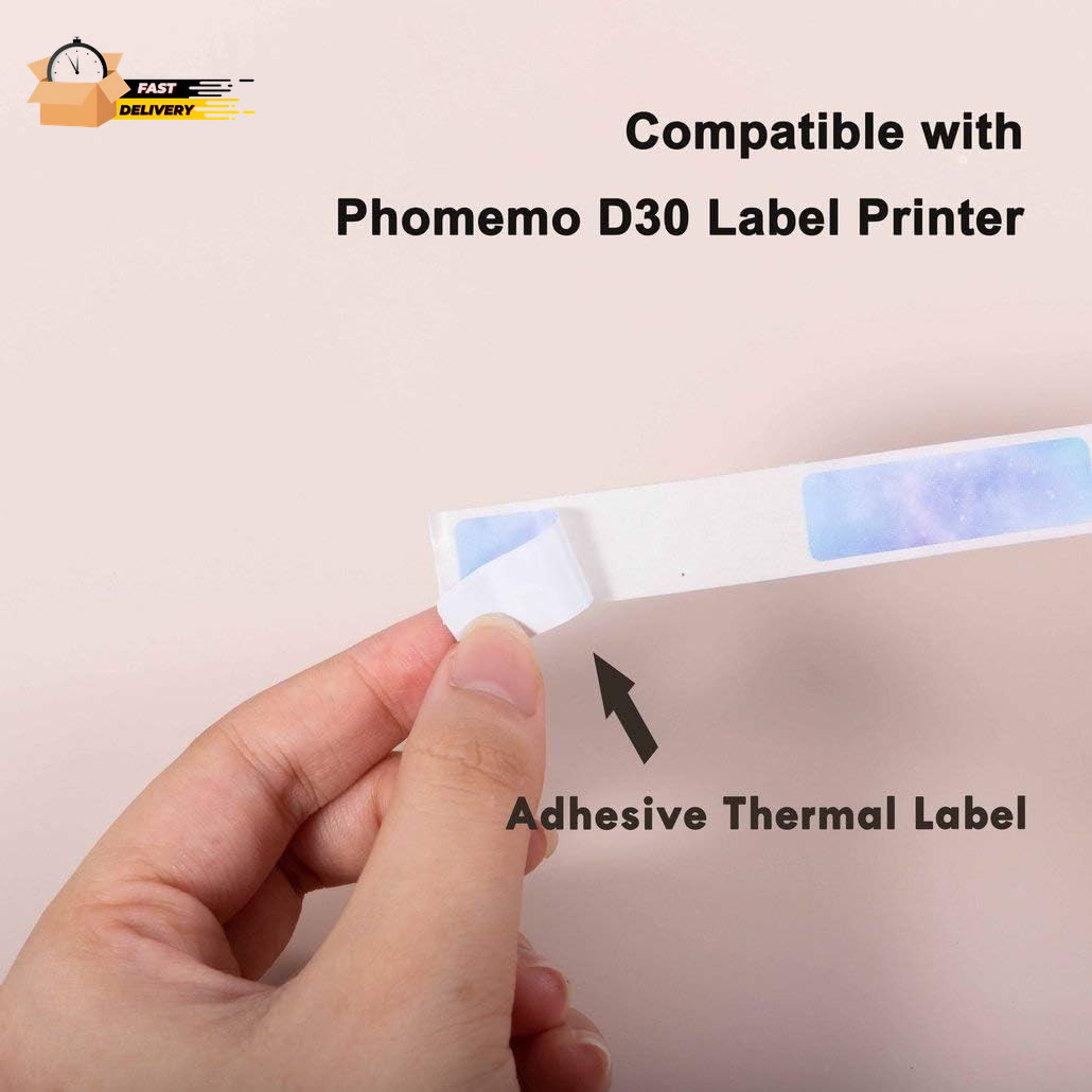 Phomemo D30 Labels 12×40Mm Starry Night Self-Adhesive Thermal D30 Label Maker T