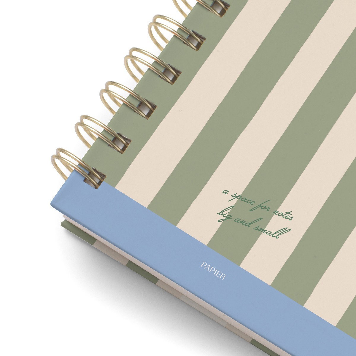 PAPIER 7″x9.875″ Essential Notes Stripe B5 Spiral Notebook 150 Pages