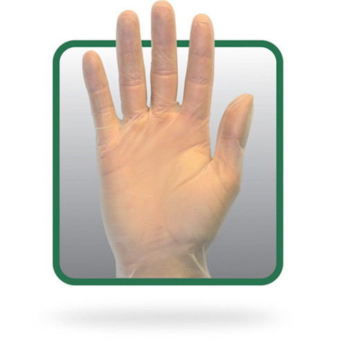 100 Clear Vinyl Powder Free Gloves for Food Service Cleaning by The Safety Zone