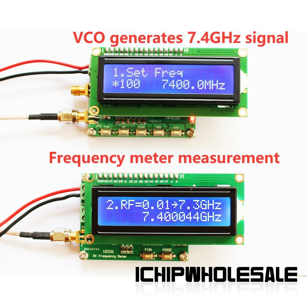 HZ331 Small HF RF Frequency Meter Counter 2.4G 3G 5.8G 6G 7G 1Hz~7.3GHz 500 kHz