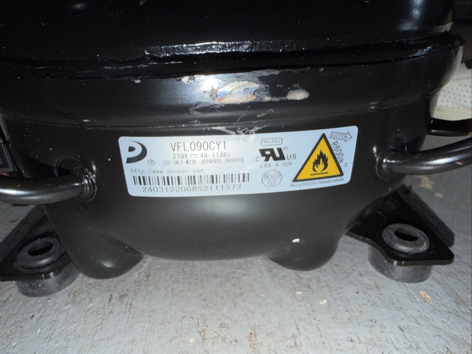 DONPER VFL090CY1 Inverter Compressor 65-180V 40-150Hz