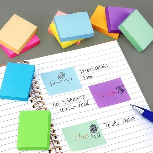 20 Pads Post It Notes 10 Colors 1.5 x 2 Inches Small Post It Notes 100 Sheets