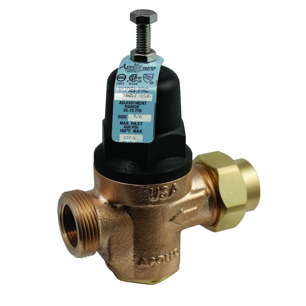 Apollo 3/4″ Pressure Reducing Valve 36CLF-104-01 Single Union 25-75 PSI