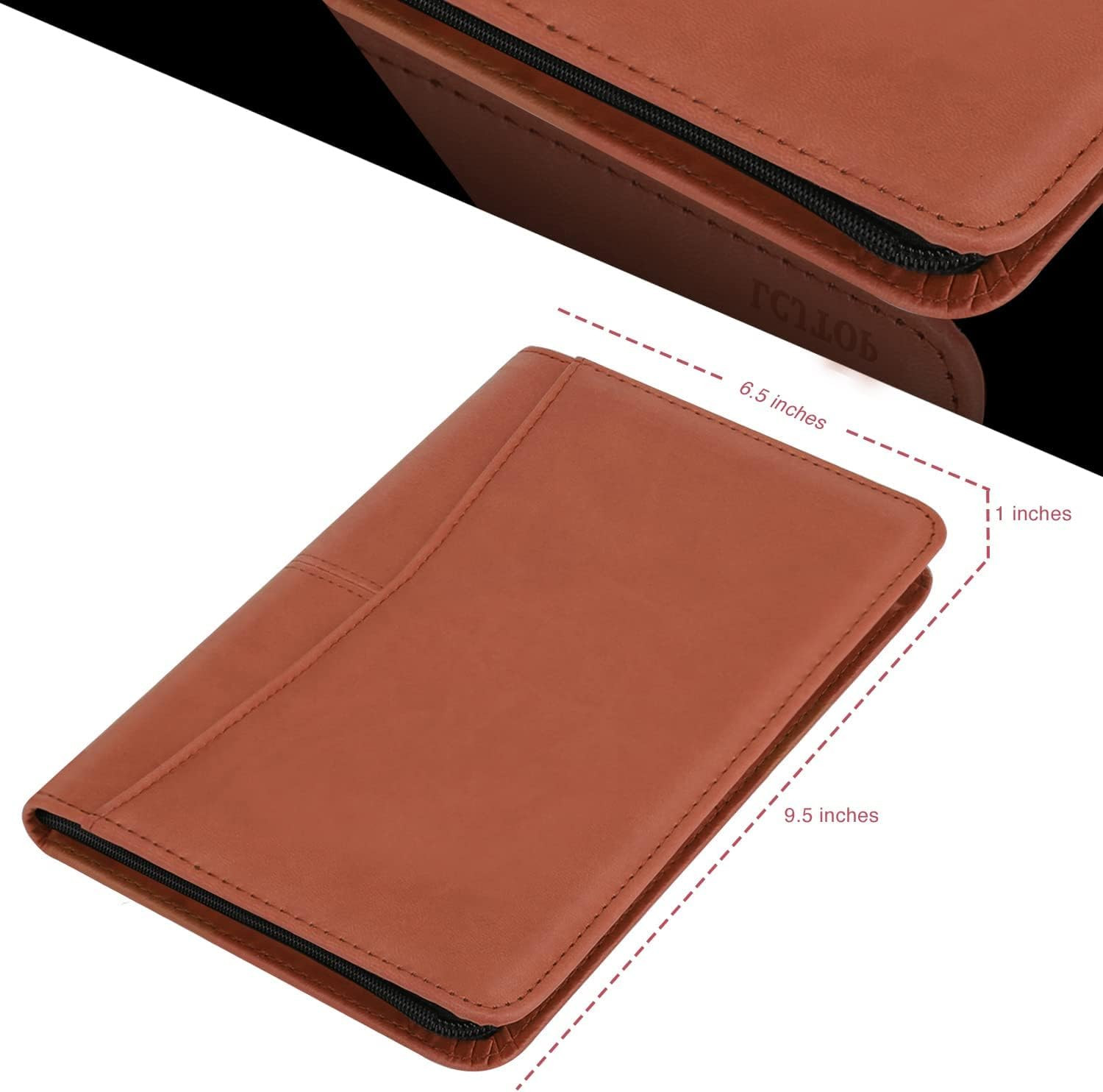 Small Portfolio Organizer, A5 Zippered Business Portfolio, Junior Padfolio Folde