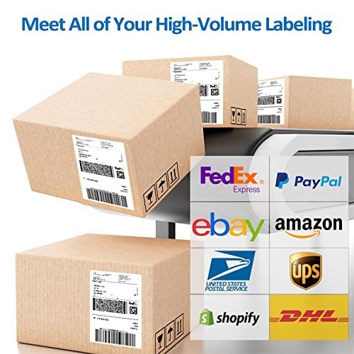 1000 Fanfold 4″x6″ Direct Thermal Shipping Labels – 500 Labels/Stack for UPS USP
