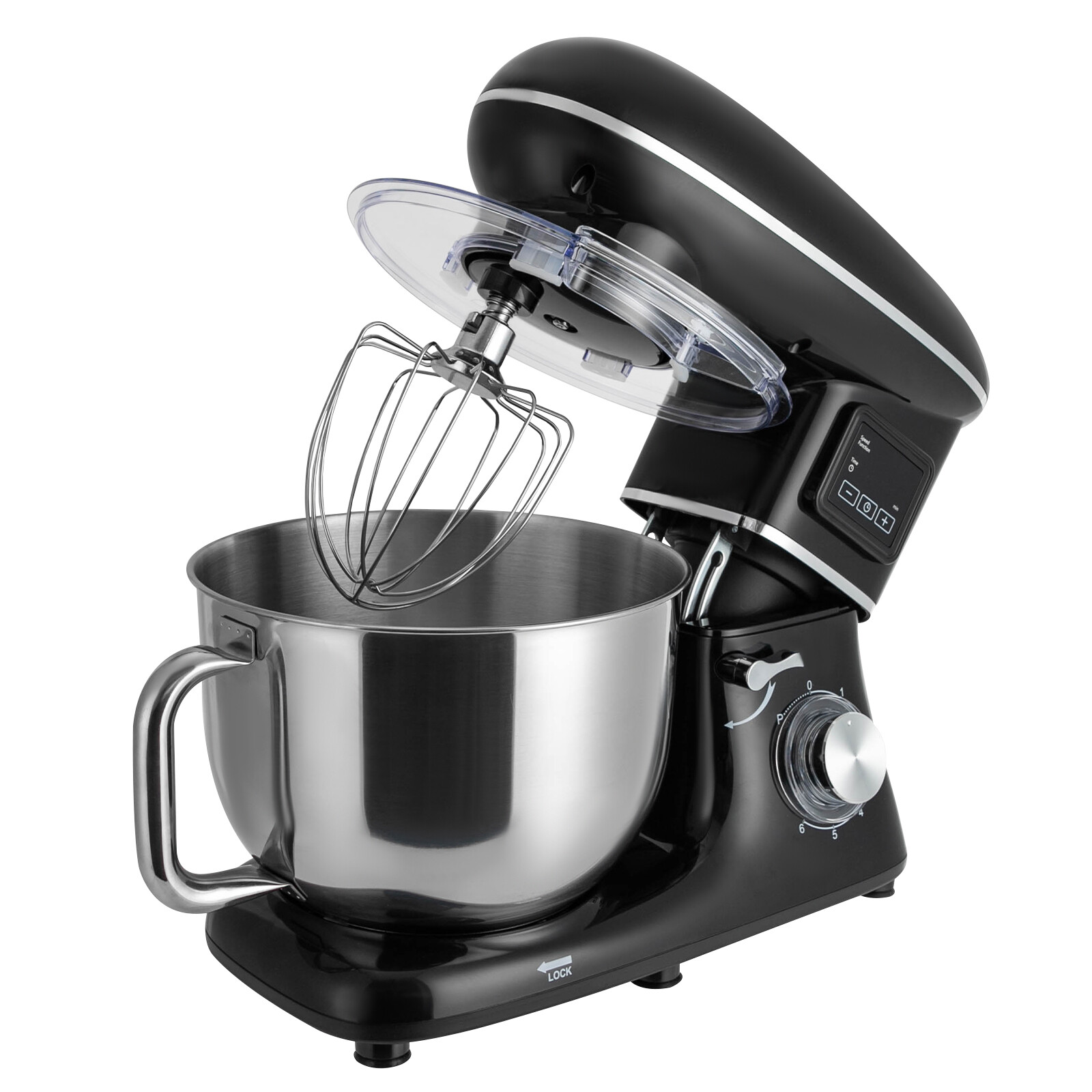 Commercial Stand Food Mixer Processor 6.5Qt Electric Dough Mixer 6+1 Speed 1350W