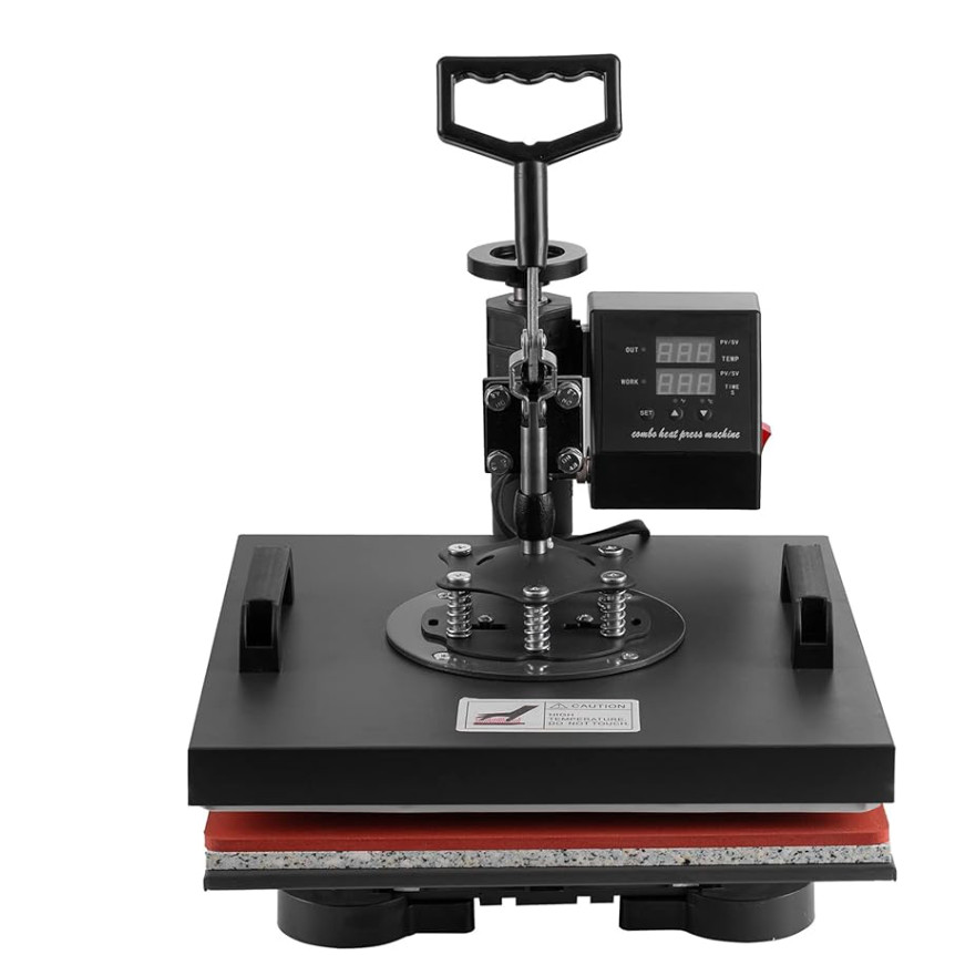 5 in 1 Heat Press Machine, Heat Press 15×15 inch, T Shirt Pressing Machine Slide