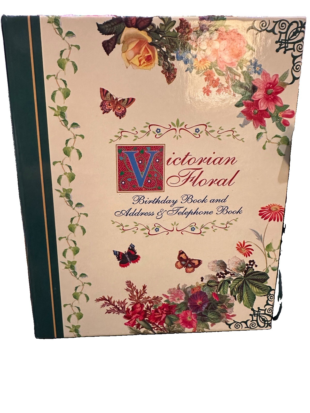 Vintage Victorian Floral Address Telephone & Birthday Book Box Set 90s Waverley