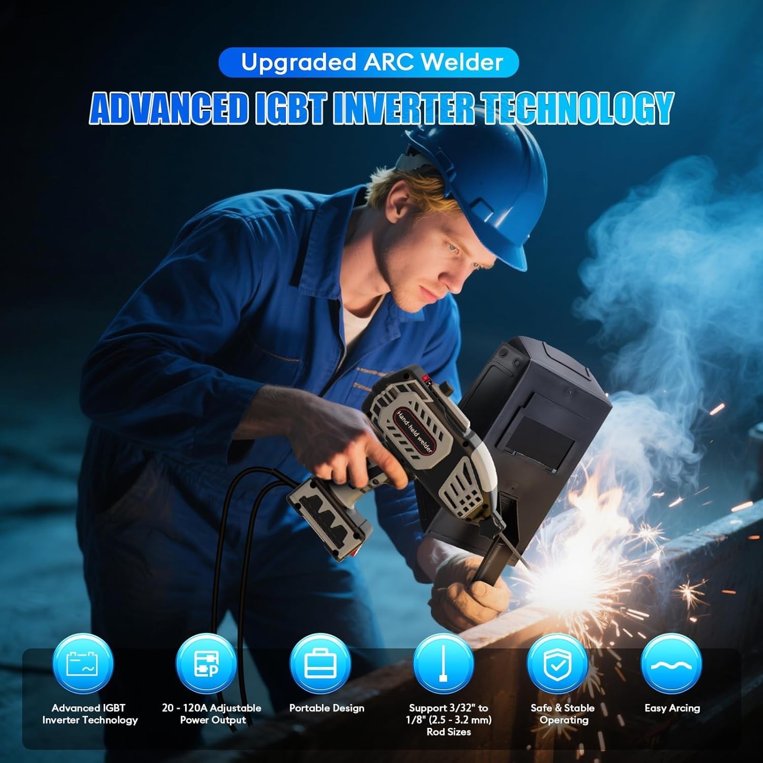 Saker Portable Electric Welding Machine,110V Portable Welder Handheld with IG…