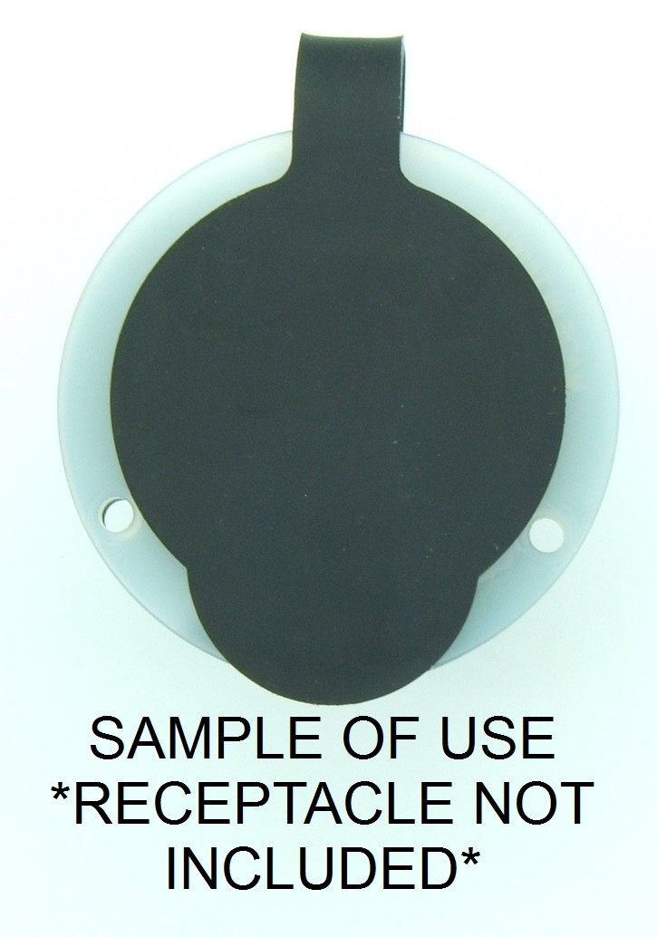 Front Flip Rubber Cover Cap for Flanged Inlet Receptacle 3P 20 Amp 30A 220V 240V