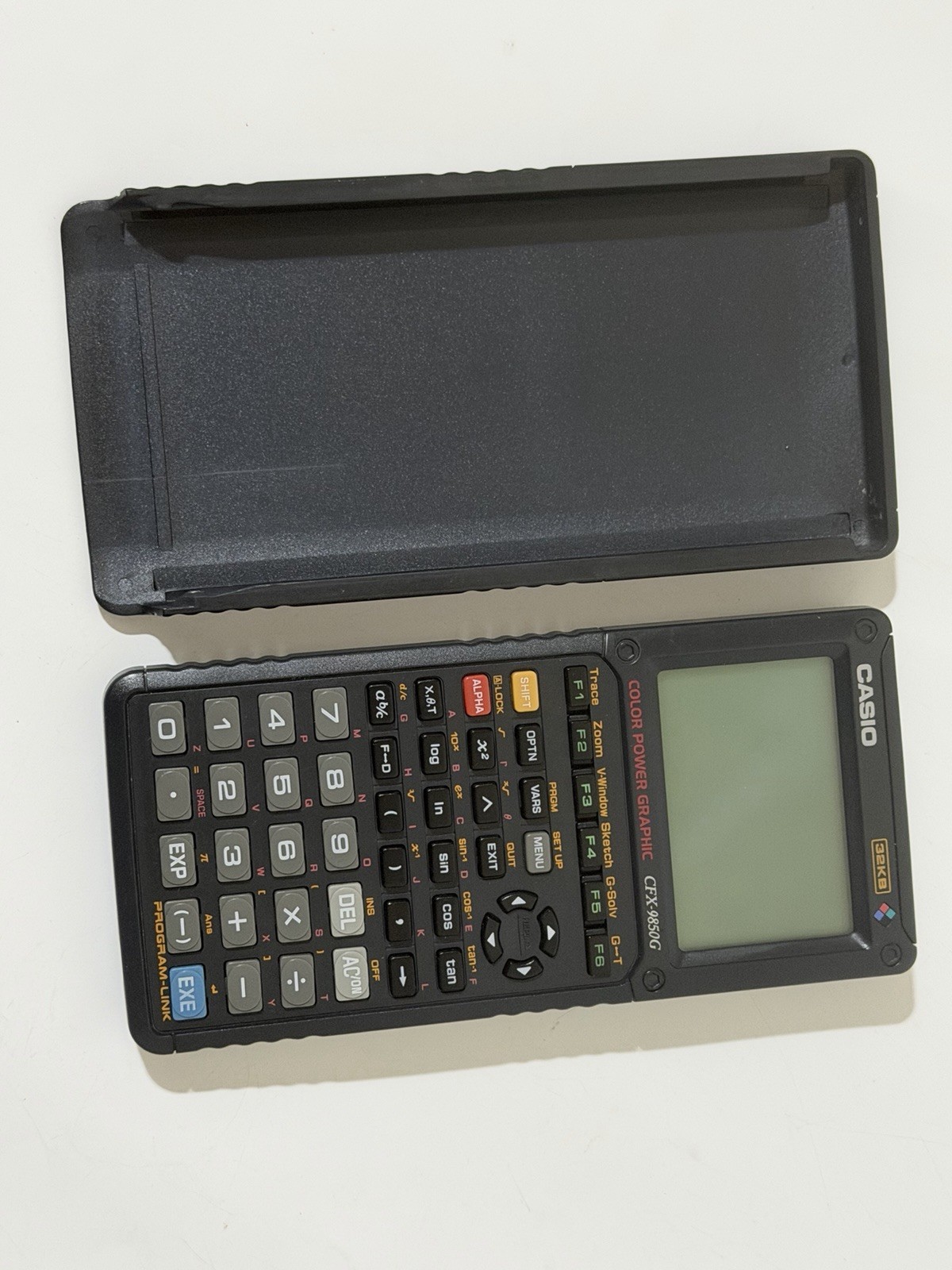 Vintage CASIO CFX-9850G Graphic Color Scientific Calculator 32kb With Cover
