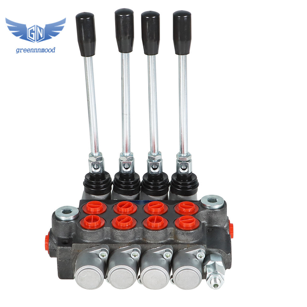 4 Spool Hydraulic Directional Control Valve 11gpm Double Acting Cylinder BSPP