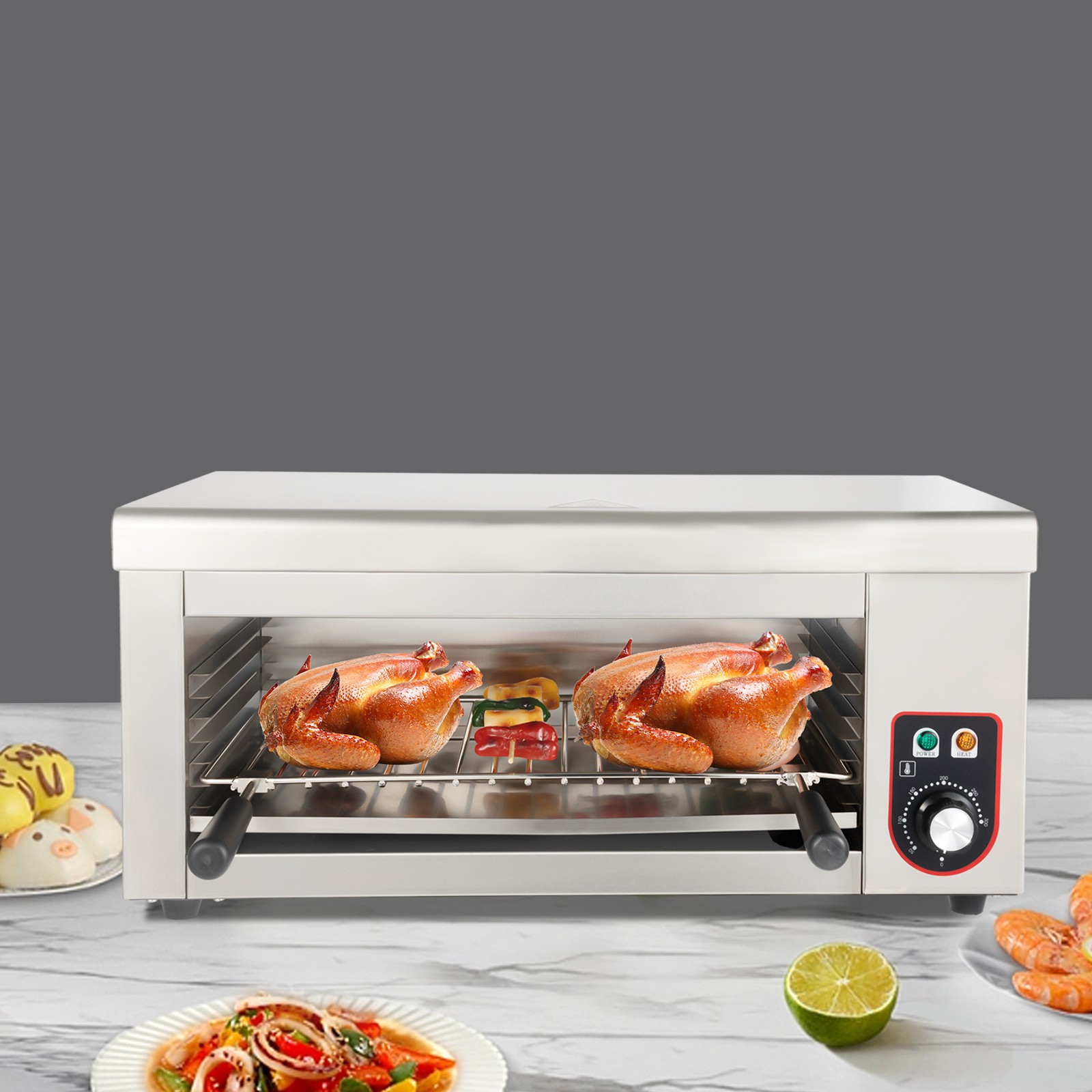 Countertop Cheese Melter Electric Cheesemelter Salamander Broiler Grill Steaks