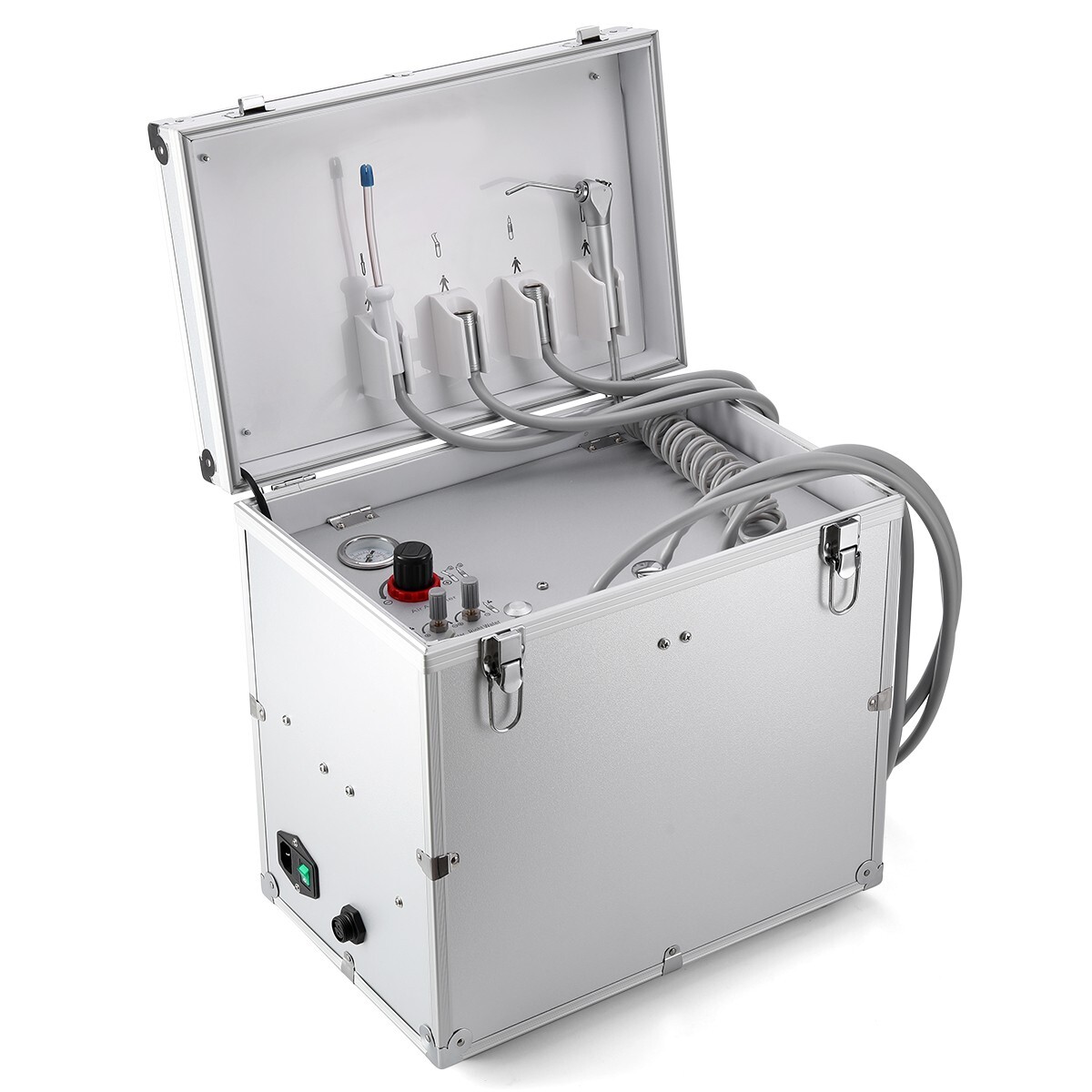 Portable Dental Moble Delivery Unit Air Compressor Syringe Suction System 4Hole