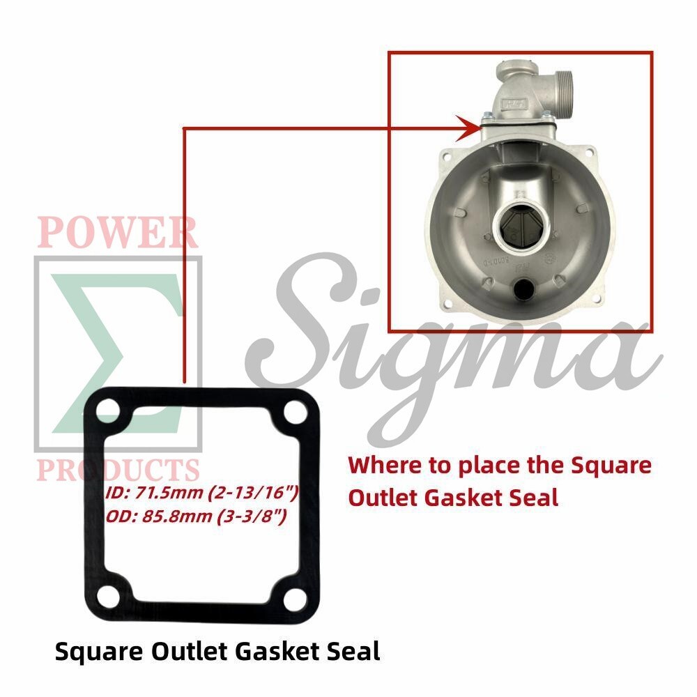Gasket and Mechanical Seal For Predator 2″ in. 212cc Semi-Trash Water Pump 63405