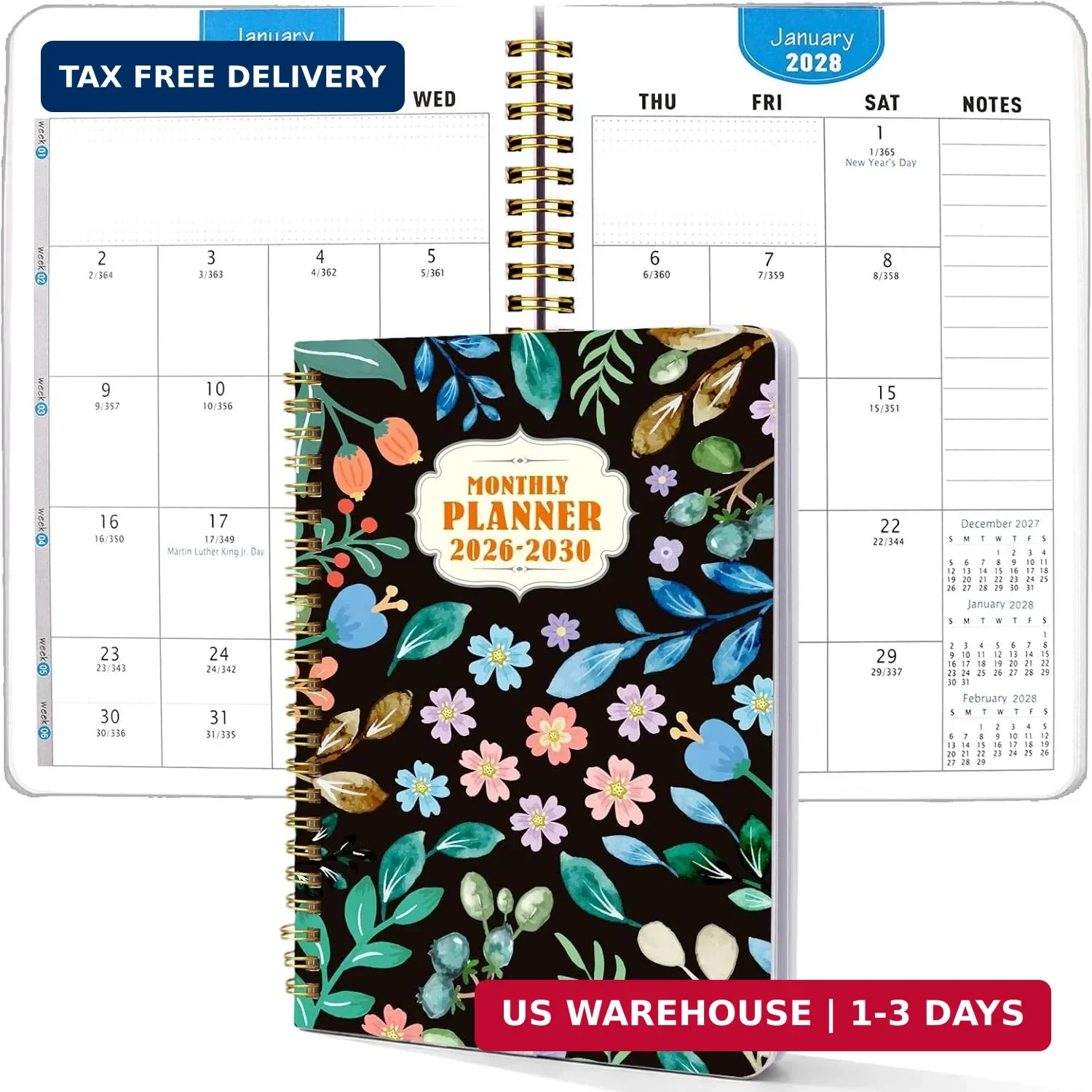 2026-2030 Monthly Planner – 5 Years Monthly Planner with Calendar from Jan 2026