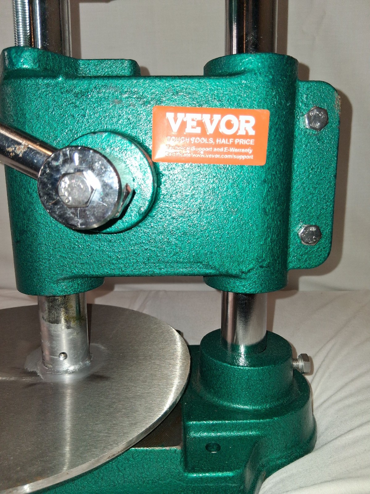 VEVOR 9.5 inch Manual Pizza Dough Press Machine Stainless Pastry Sheeter