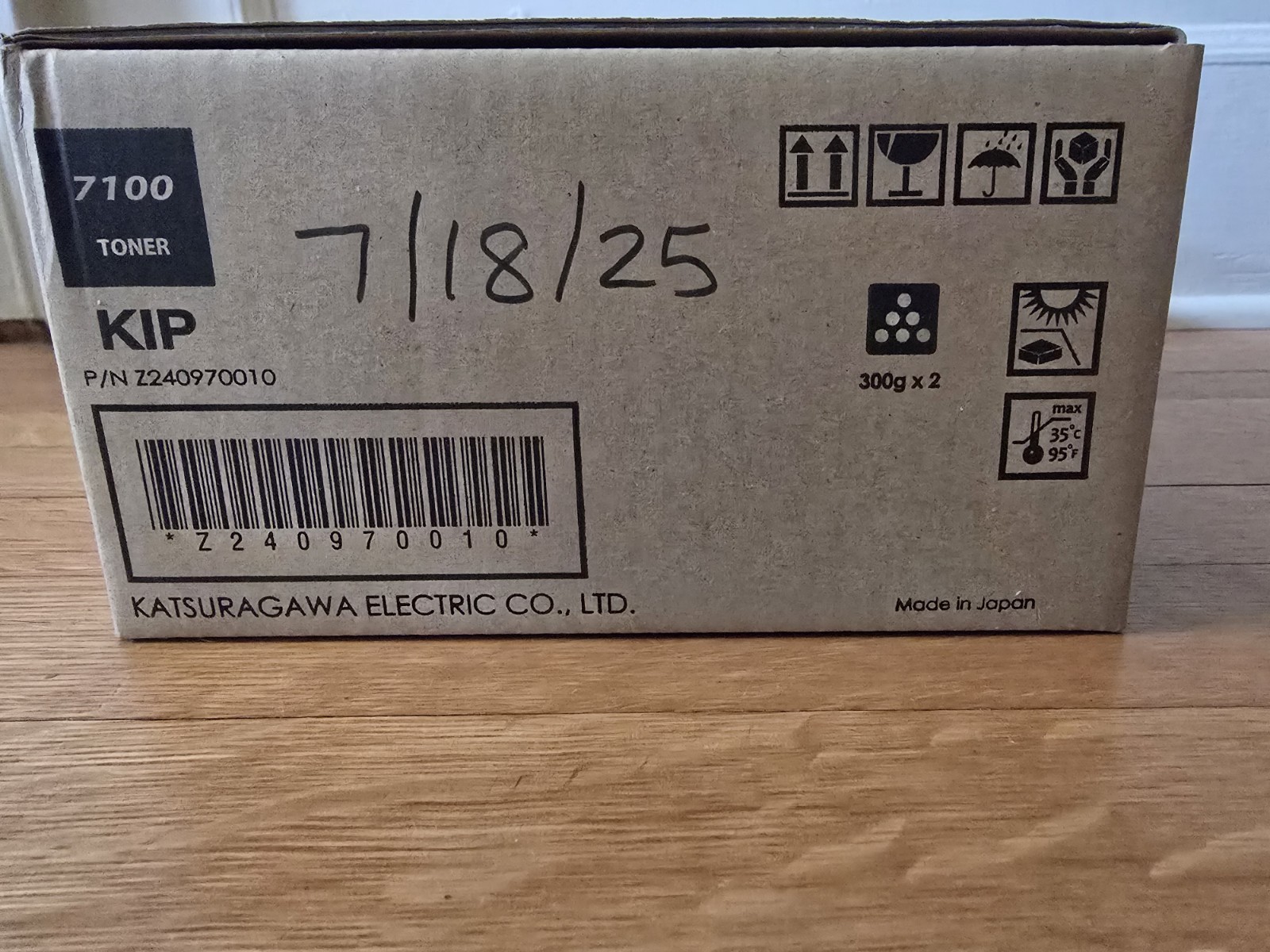 KIP 7100 Genuine OEM Toner Cartridge 2-Pack 2 x 300g Black Z240970010 New Sealed