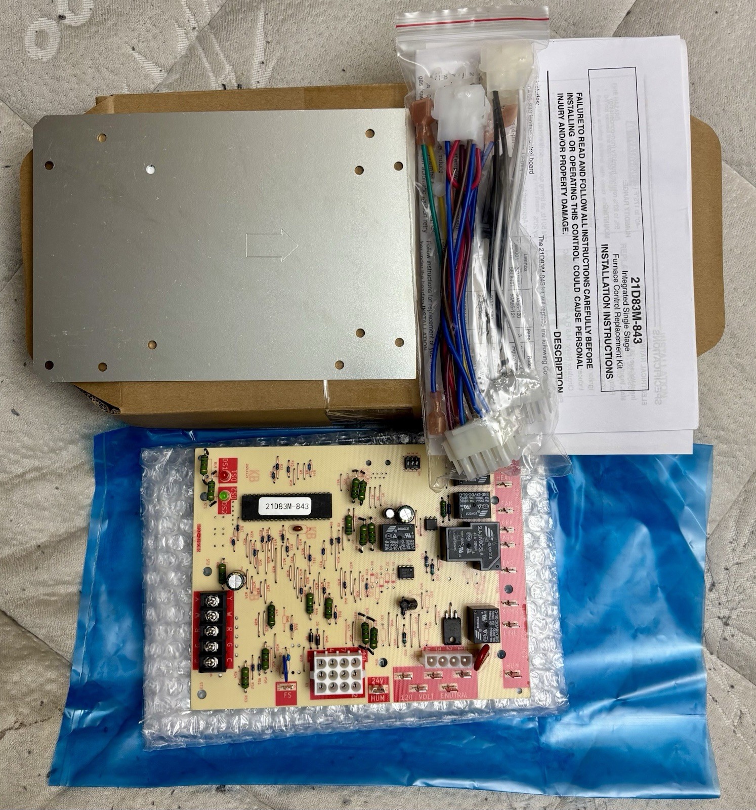 21D83M-843 Furnace Control Circuit Board For Lennox White Rodgers 10M9301 More