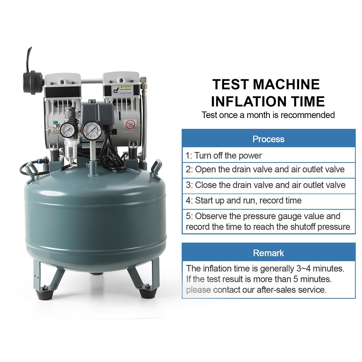 24L/40L Portable Dental Mobile Silent Oil-Free Air Compressor Pump FDA