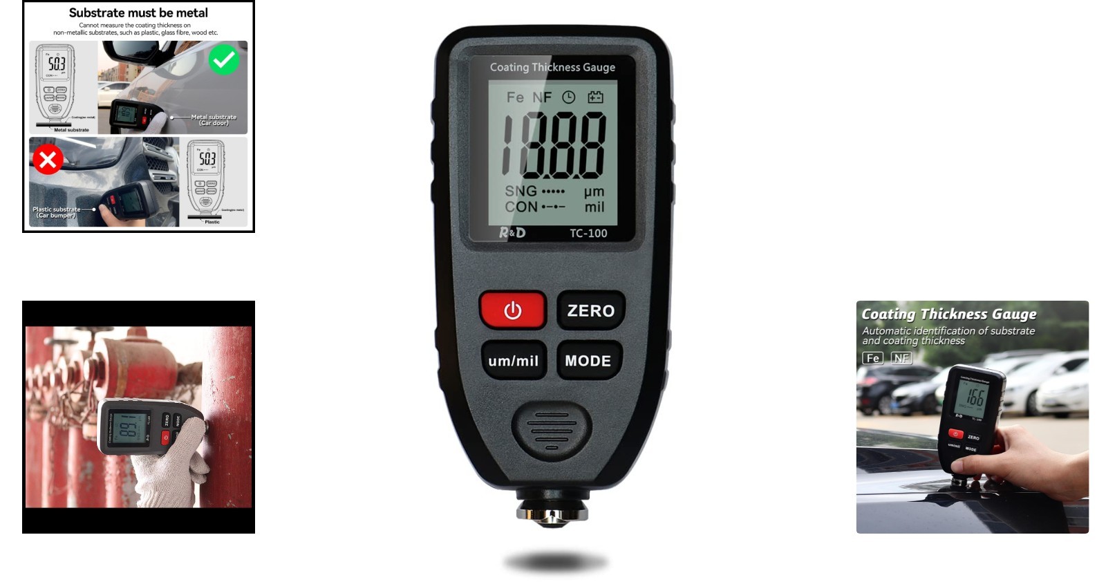 Compact Car Coating Thickness Gauge | Essential Tool for Used Car Buyers 180g