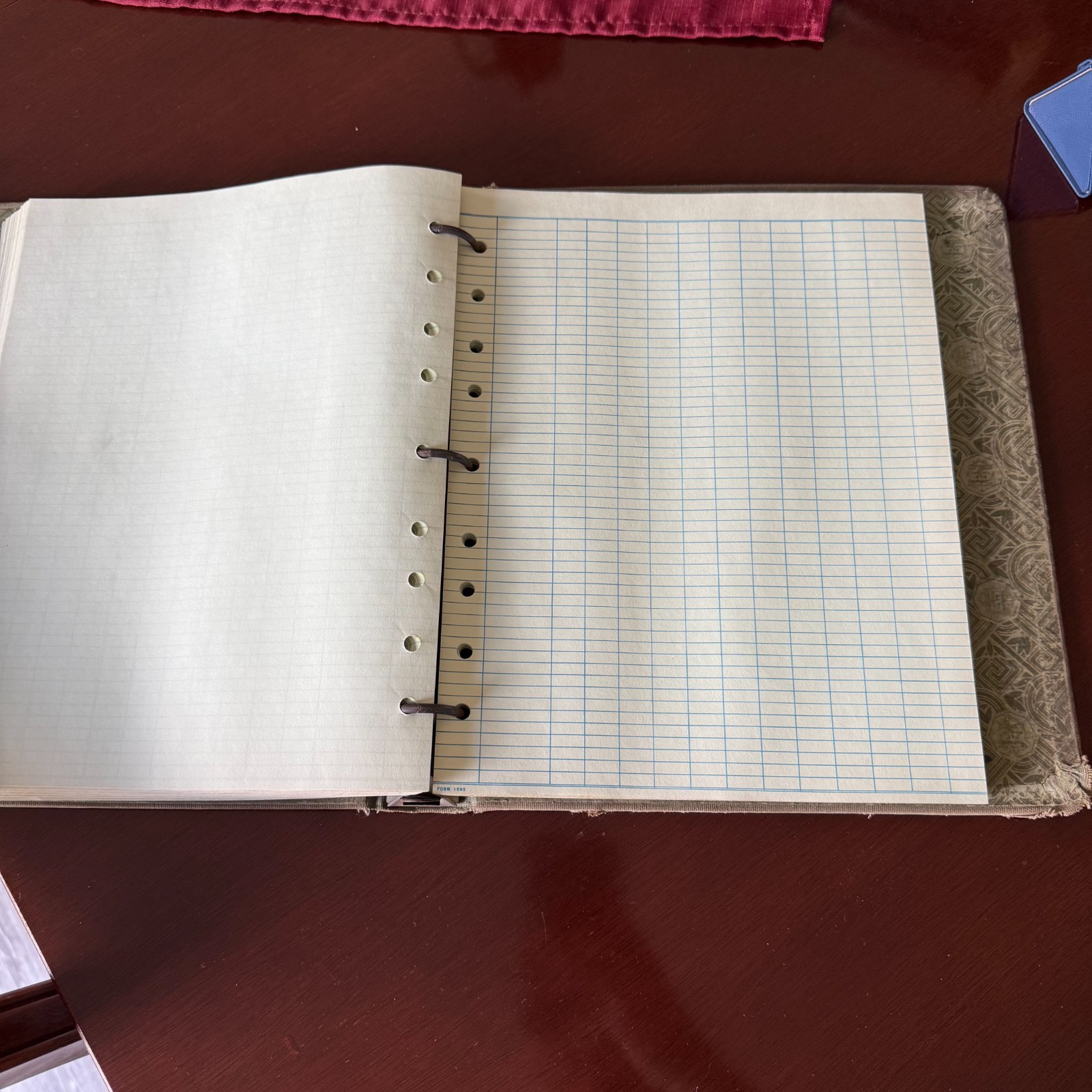 Boorum & Pease Vintage No. S2552ML Account Ledger 3 Ring Binder Stencil Office