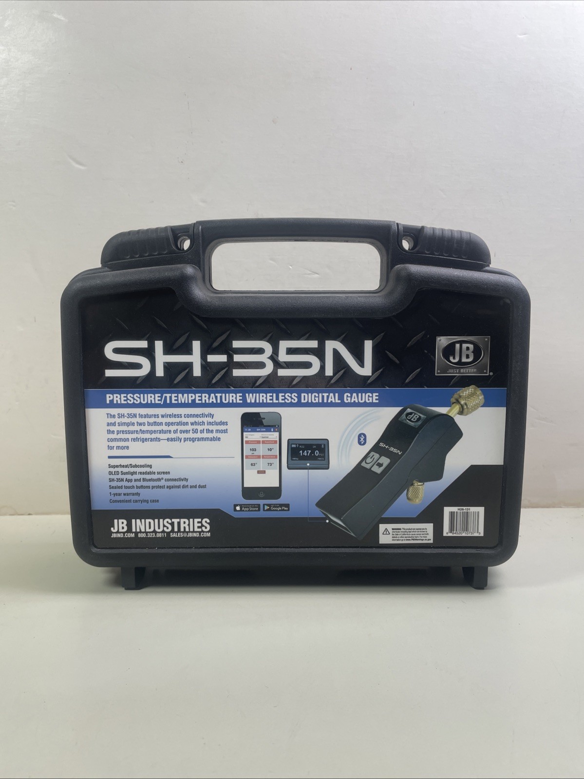 JB Industries SH-35N Pressure/Temperature Wireless Digital Gauge Open Box