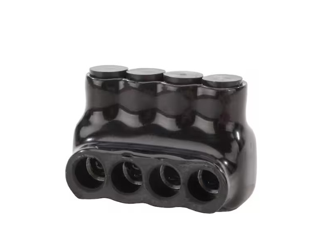 Polaris IPL4-4B 4-14 AWG Bagged Insulated Multi-Tap Connector, Black
