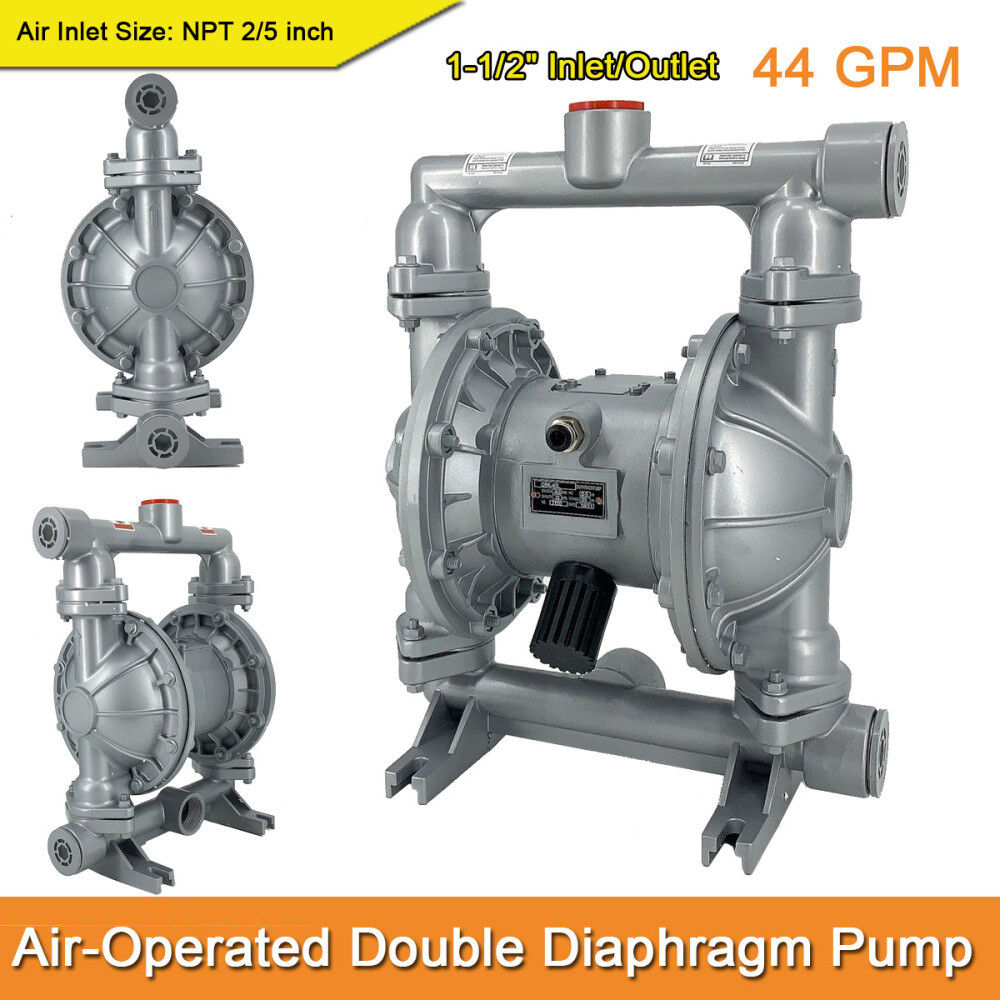 Industrial Air Operated Double Diaphragm Pump 1-1/2″ Outlet Inlet 44GPM 115PSI