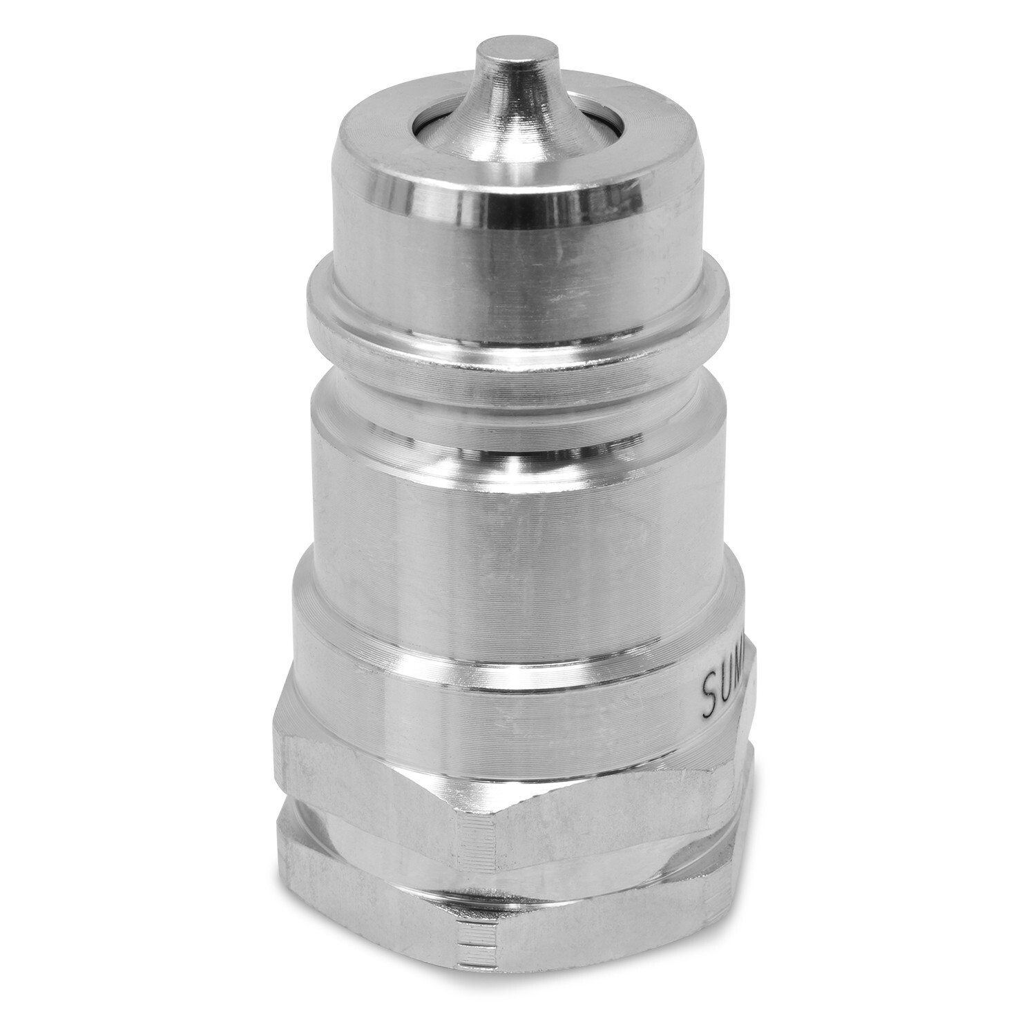 1/2″ Ag Hydraulic Quick Connect Male Coupler, Poppet Valve, 3/4″-16 ORB Thread