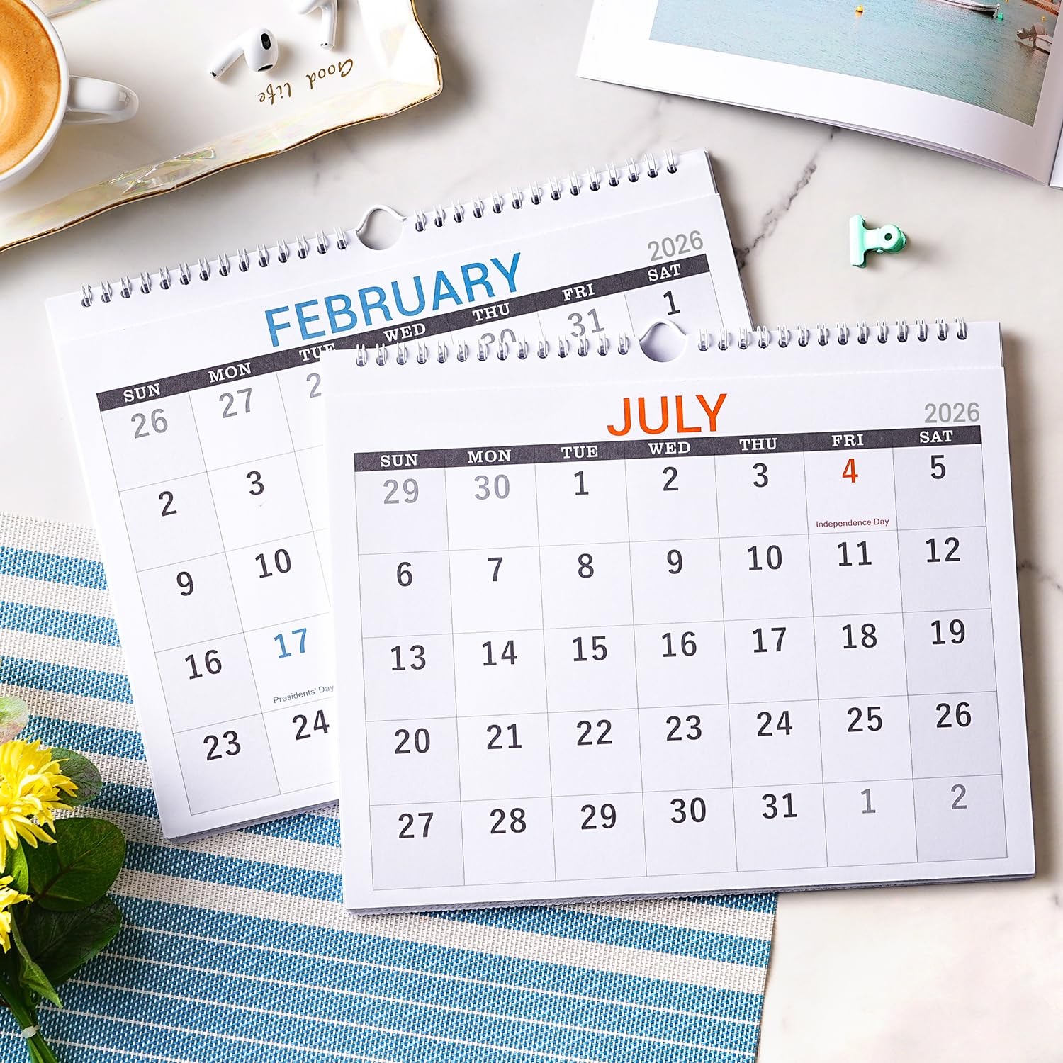 2026 Calendar – 3 Month 2026 Wall Vertical Display (Folded in a…
