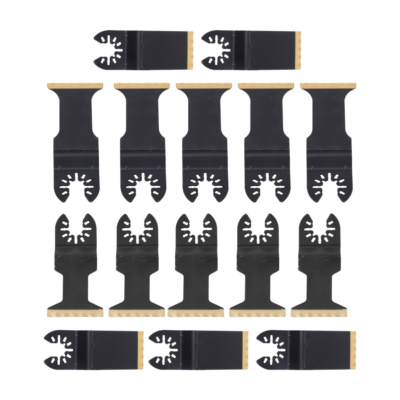 15 PCS Metal Cutting Titanium Oscillating Saw Blades Multi Tool Blades Kit