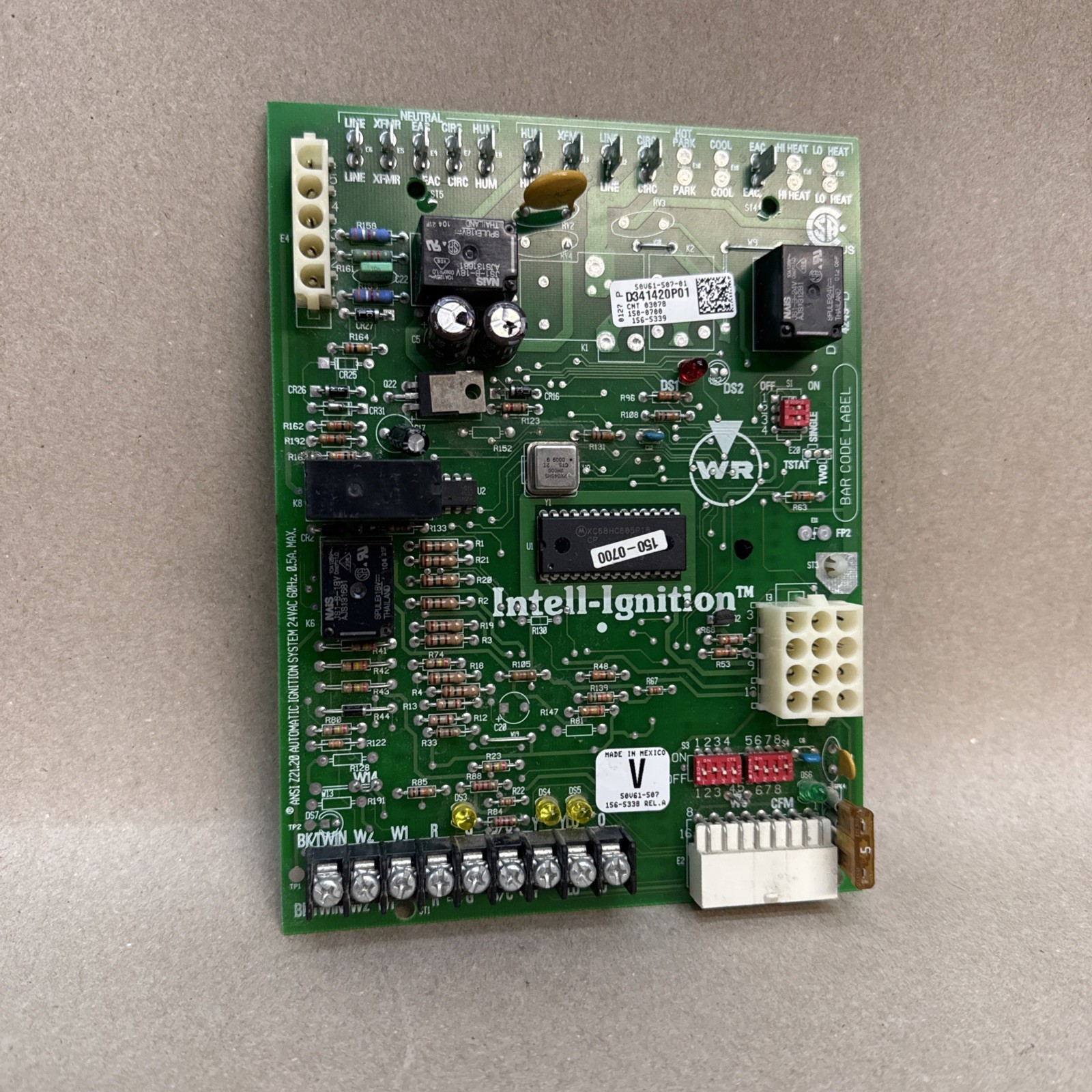 TESTED🔥 50V61-507-05 TRANE White Rodgers Furnace Control Board D341420P01