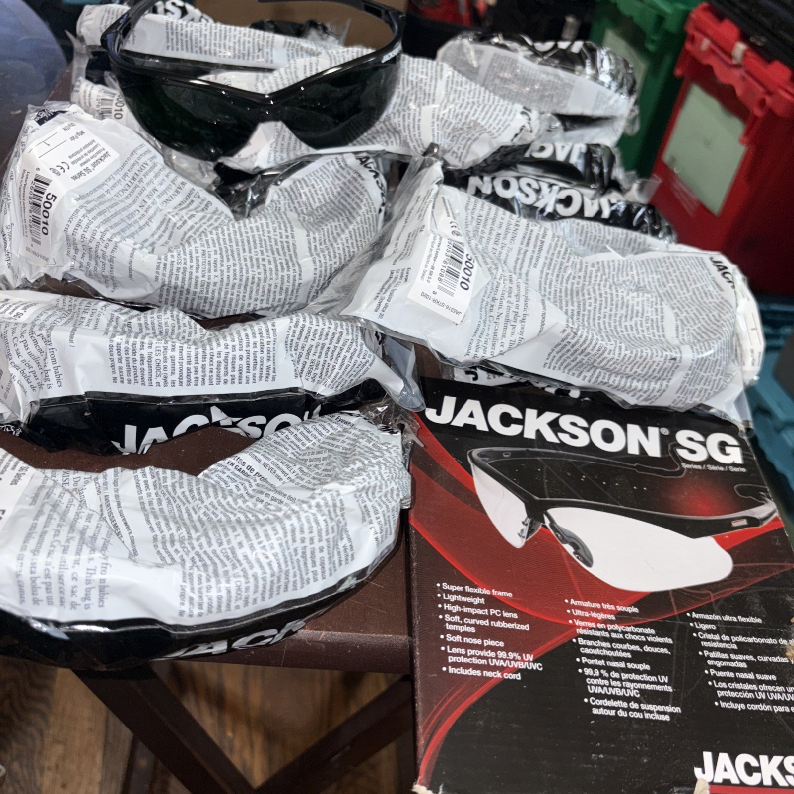 Lot Of (15) Jackson Safety Brand SG Series 50010 Lens IR SH 5.0 Lightweight NEW