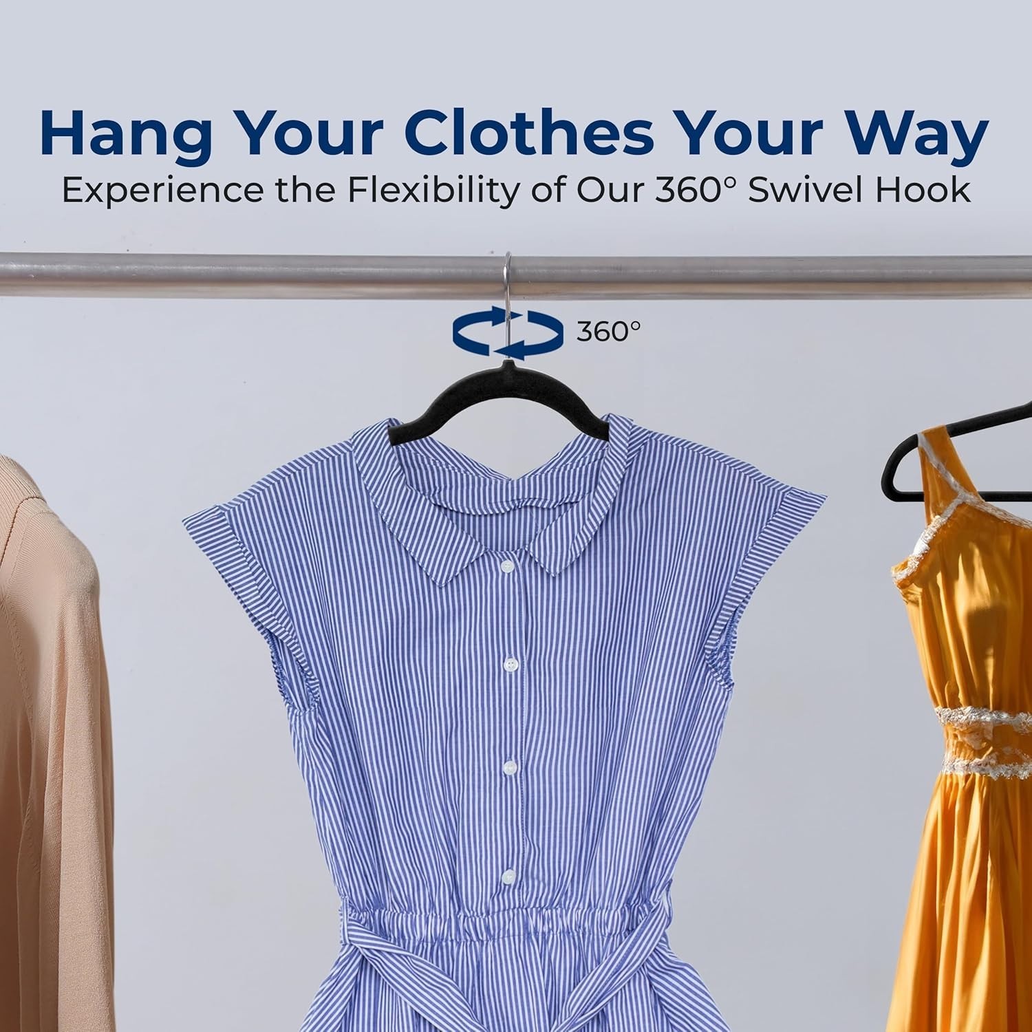 SereneLife Velvet Hangers – 10 Pack, Slim & Space Saving for Closets | Sof