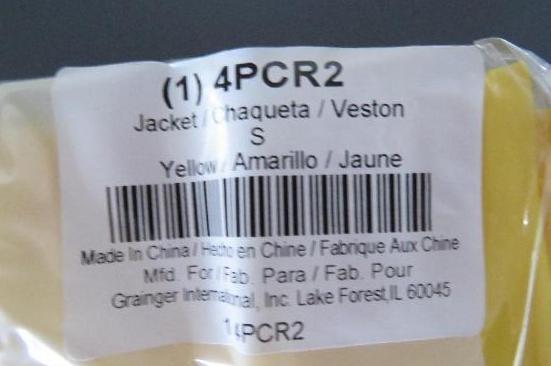 Condor Rain Jacket w/ Hood coat slicker small yellow pvc hooded SM