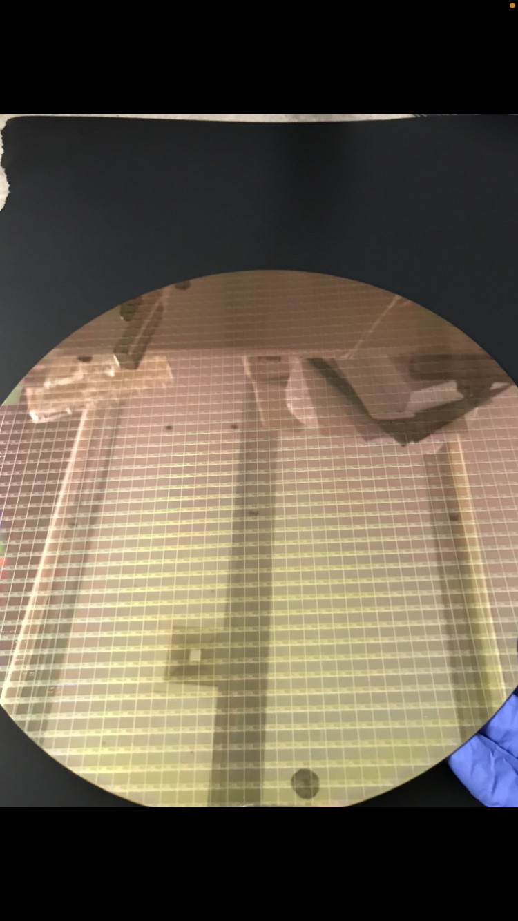 silicon wafer 12” 300mm copper pattern reclaim. Art, CPU, electronics, gifts