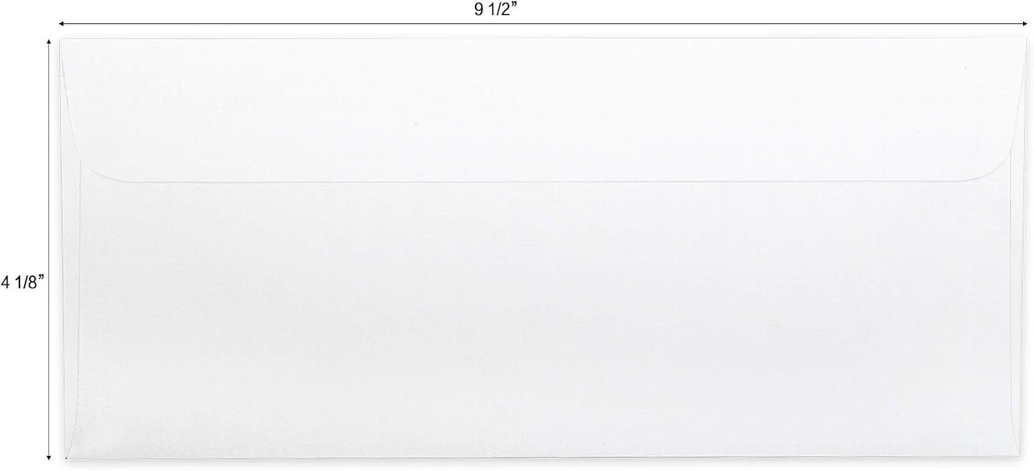 Secure 500 Pack Business Envelopes – Self-Seal Windowless, 4.125 x 9.5 Inch Size