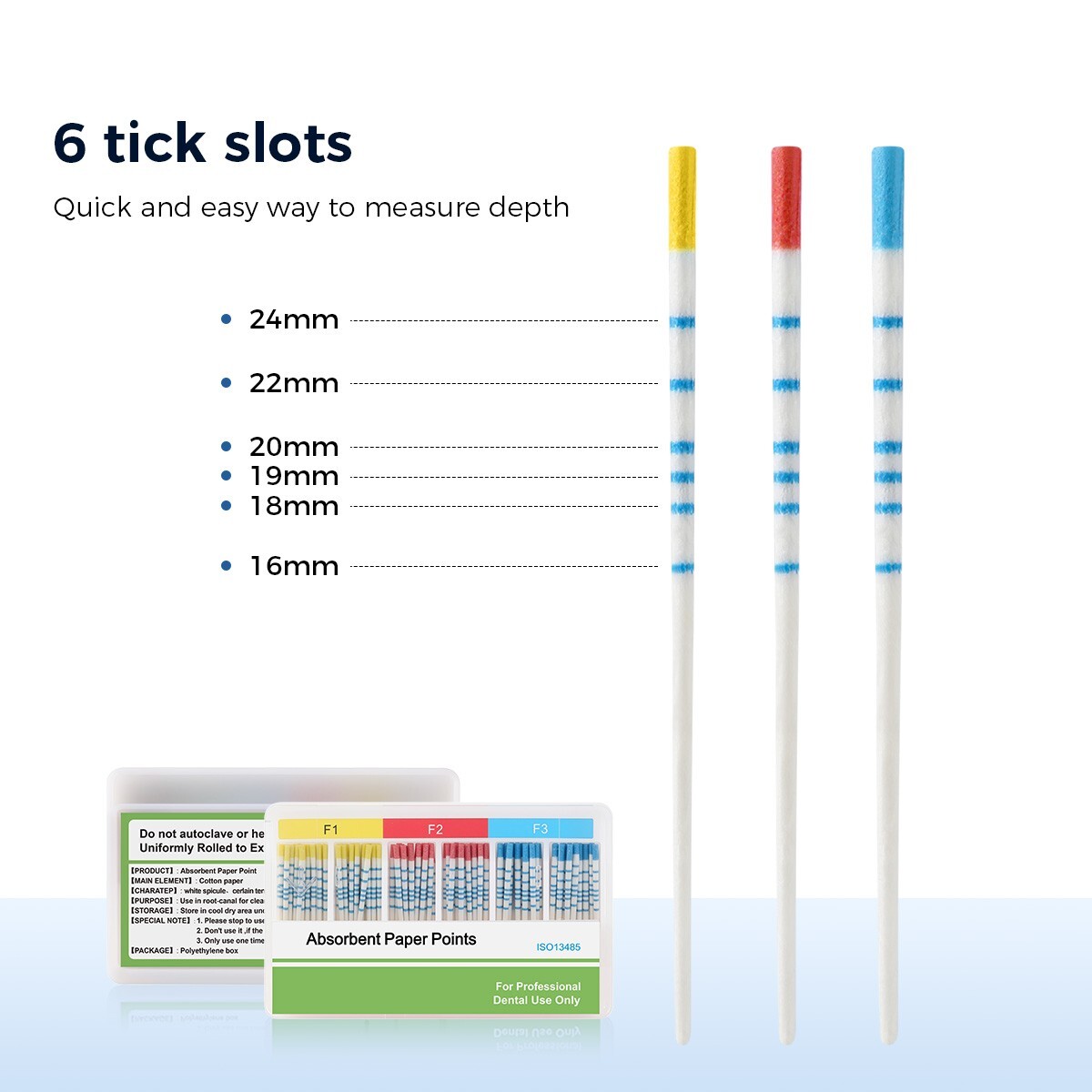 AZ Dental Absorbent Paper Points/Gutta Percha Points w/Scale Obturating Tips Bar