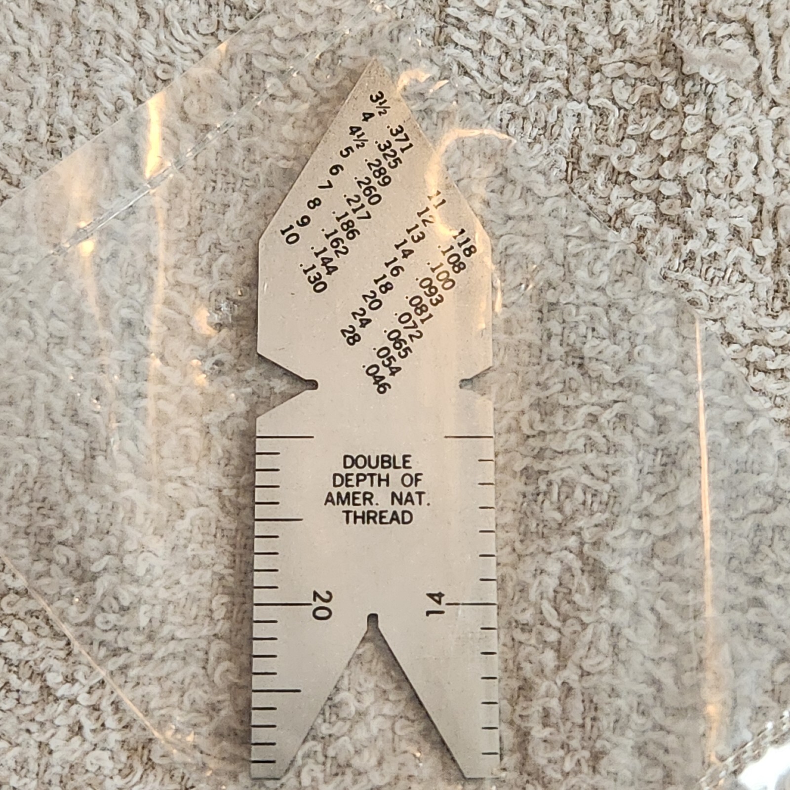 QTY of 1ea. L.A.Spievak Corp «Fish-Tail» 60º Thread Center Gage – new