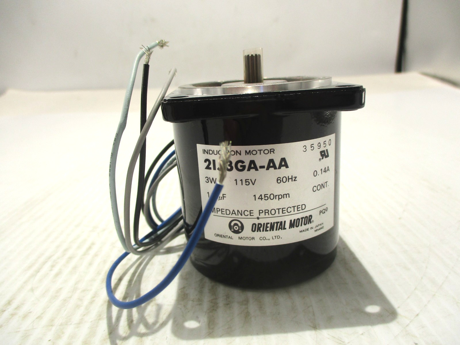 NEW ORIENTAL MOTOR 2IJ3GA-AA INDUCTION MOTOR 115V 1450RPM