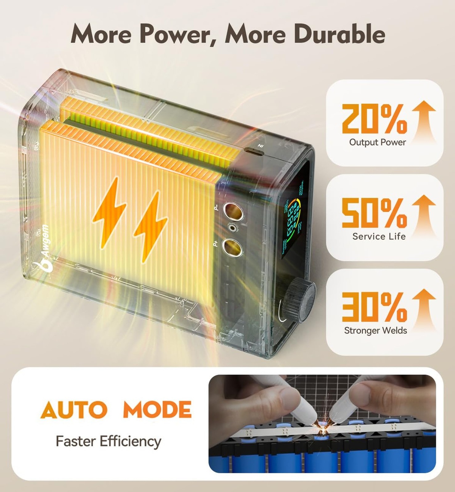 11000W Battery Spot Welder: Rotary Knob 100 Gears Adjustable, Dual-Pulse Outp…
