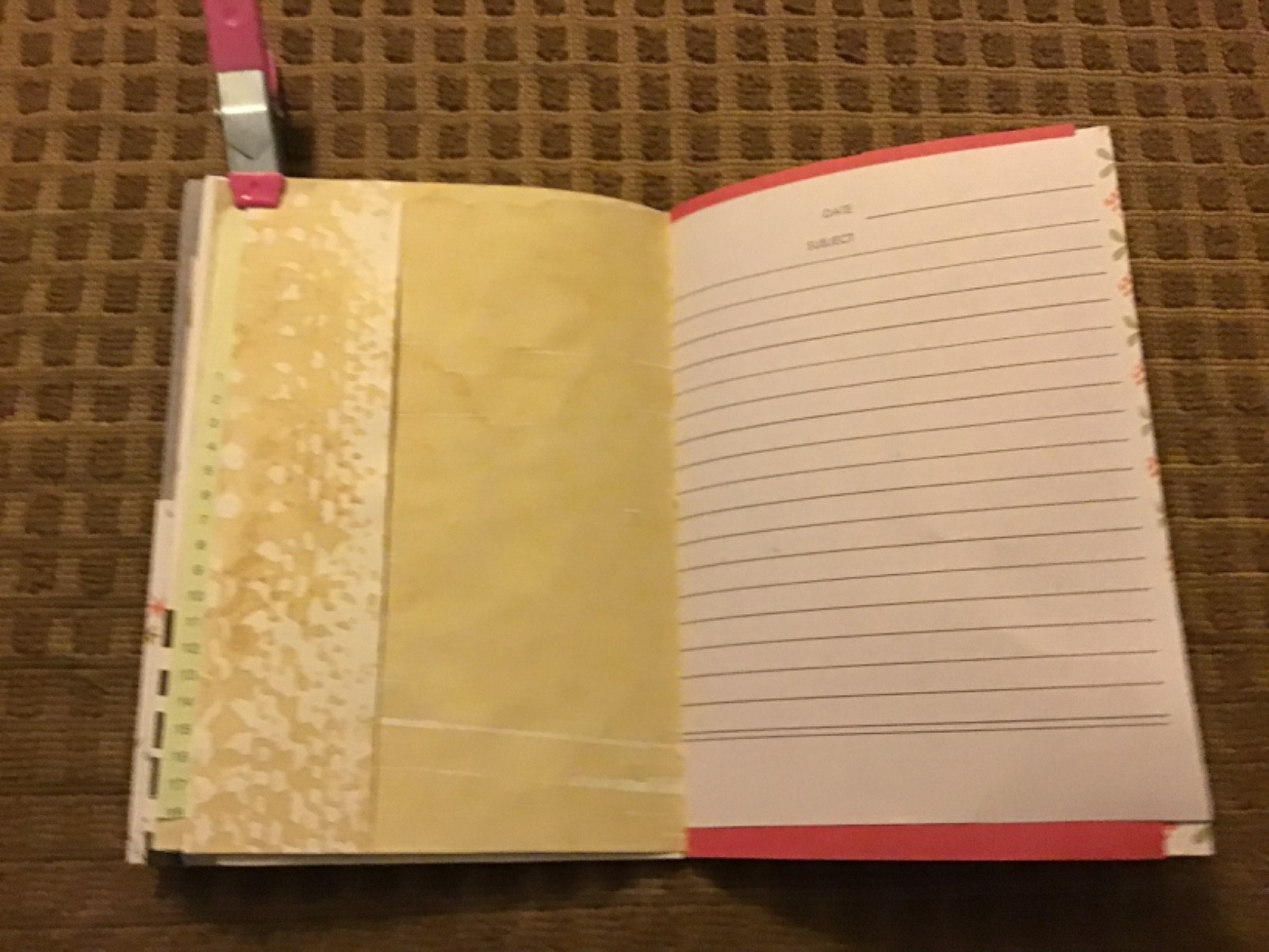 Handmade Naked Junk Journal 6” x 4.5” Mushroom Print Card Stock Cover