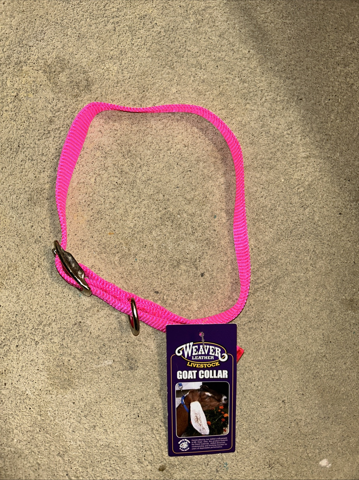 Weaver Leather Livestock Goat Collar, Hot Pink, Medium
