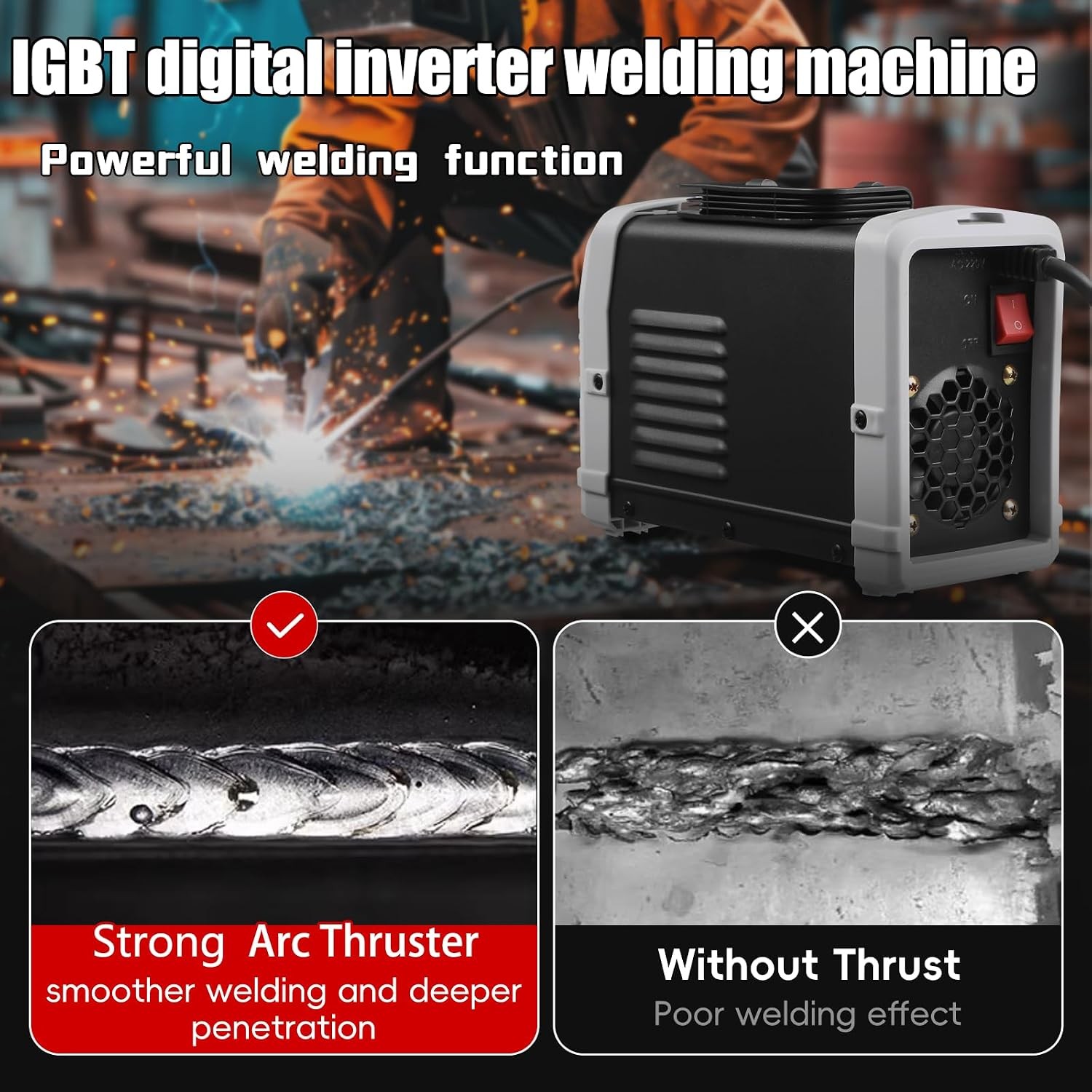 MMA300 Electric Welding Machine |Mini Portable Stick Welder |IGBT Inverter Welde