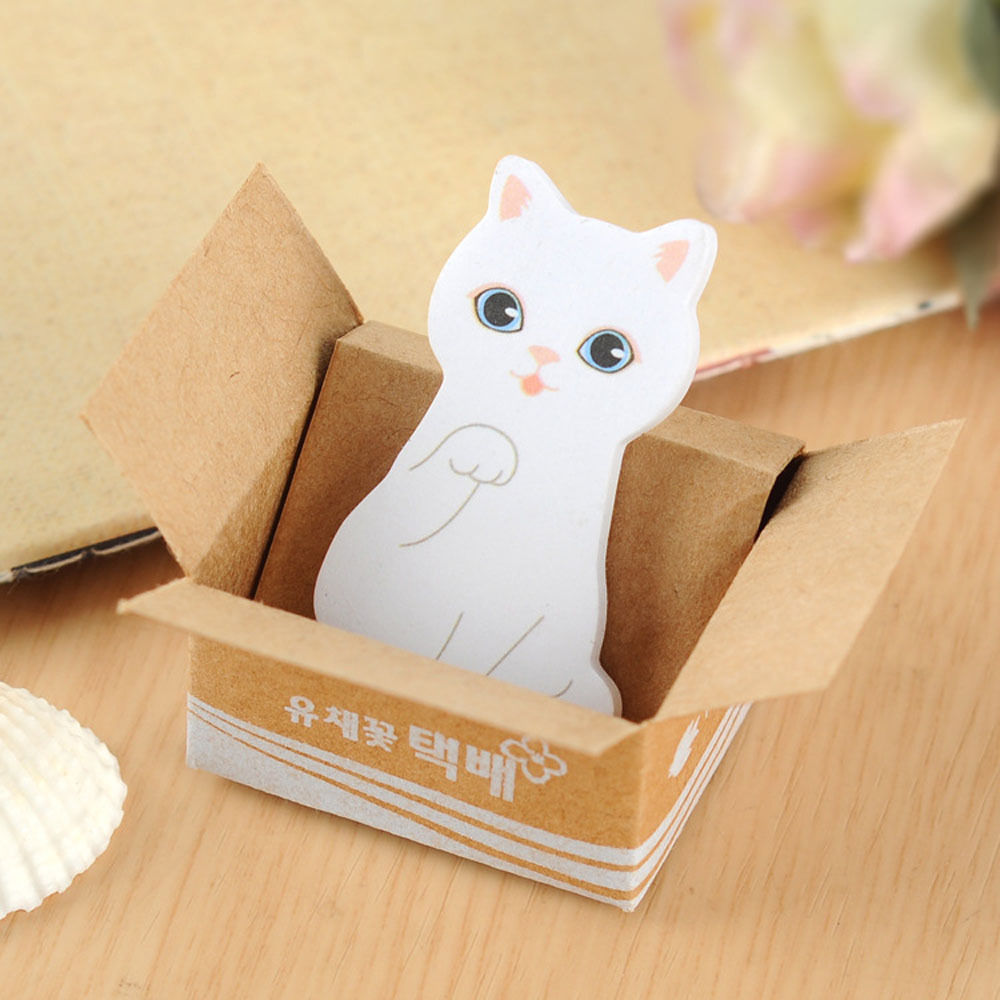 150 Sheets/5 Pads Cat Sticker Bookmark Marker Memo Post Flags Sticky Notes Pads