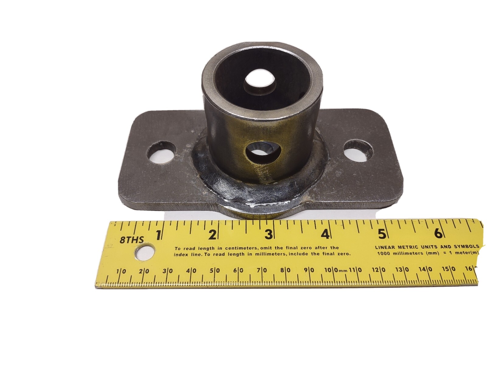 BOLT ON JACK MOUNTING TUBE / SPUD – METAL SWIVEL MOUNT – TRAILER JACK REPLACMENT