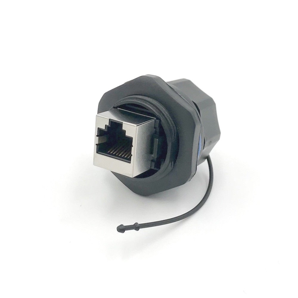 Ethernet Connector RJ45 Socket Port Panel Mount Receptacles Outdoor Waterproof