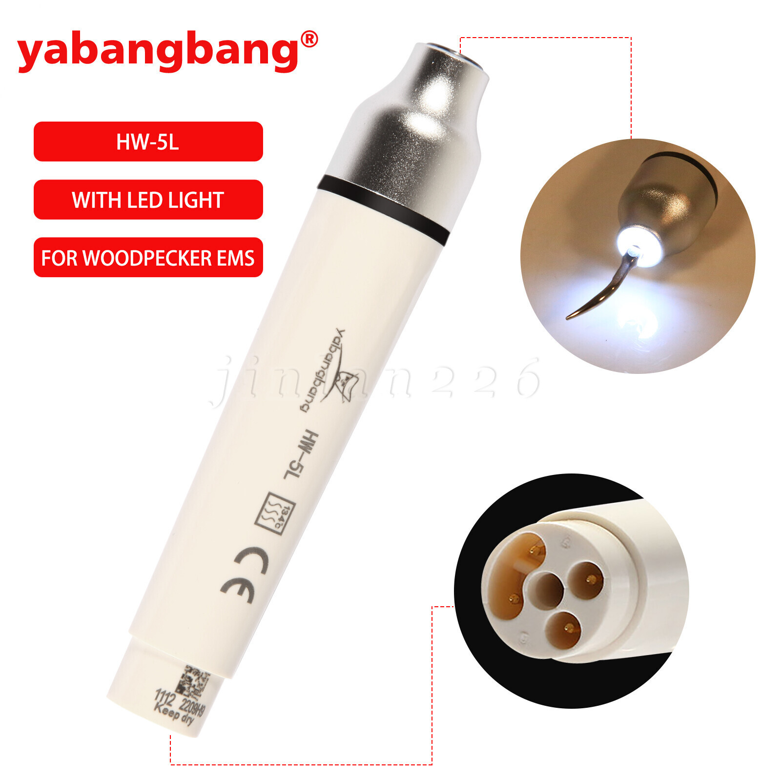 Yabang HW-5L Dental Ultrasonic Scaler Detachable Handpiece with LED Light US